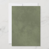 Wistful Leaves Elegant Modern Sage Green Wedding Kaart (Achterkant)