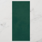 Wistful Leaves Emerald & Sage Green Wedding Menu (Achterkant)