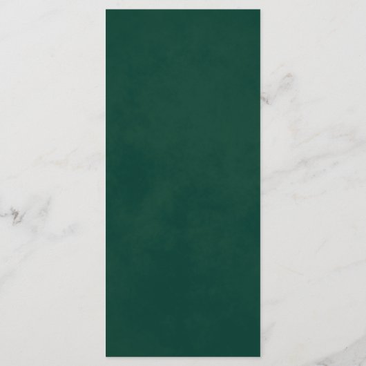 Wistful Leaves Emerald & Sage Green Wedding Menu (Achterkant)