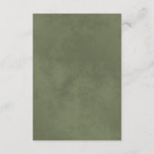 Wistful Leaves Sage Groene Bruiloft Details QR Cod Informatiekaartje (Achterkant)