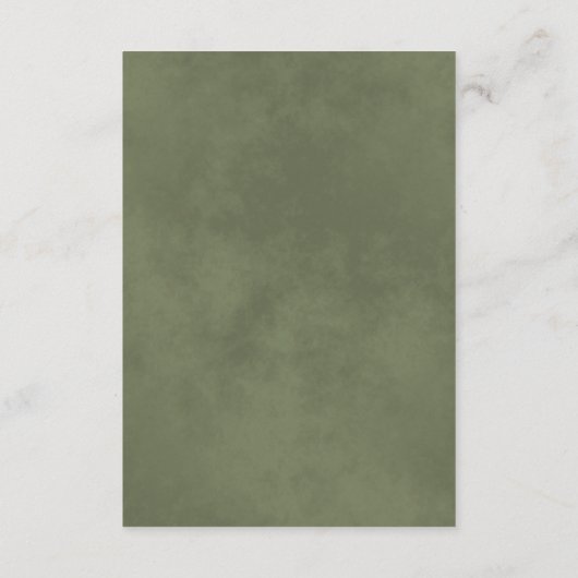 Wistful Leaves Sage Groene Bruiloft Details QR Cod Informatiekaartje (Achterkant)