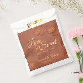 Wistful Terracotta Autumn Leaves Wedding Bedankzakje (Gezegeld)