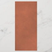 Wistful Terracotta leves Modern Script Weddenschap Menu (Achterkant)