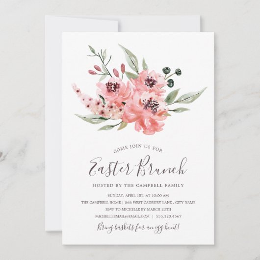 Wistful | Uitnodiging tot Pasen-Brunch (Voorkant)