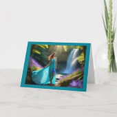 Wistful Waterfall Verjaardag Kaart van de vrouw (Voorkant)