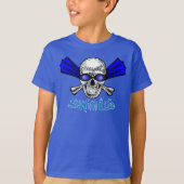 Wisvormig blauw t-shirt (Voorkant)
