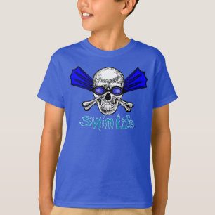 Wisvormig blauw t-shirt