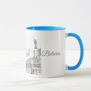 Wit-Б е а р у Mok Brest Cityscape Schetch Cup