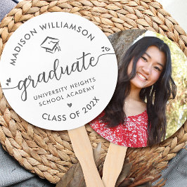 Wit 1 Foto Afstuderen Grijs Script Hearts Pet Handwaaier