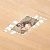 Wit 2025 Vetgedrukte typografie Foto Afstuderen Acryl Uitnodigingen (Laagn)