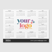 Wit 2026 Zakelijk Uw Logo Kalender (Voorkant)