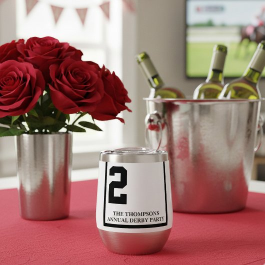Wit 2 Gepersonaliseerde Derby Paardenrace