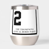 Wit 2 Gepersonaliseerde Derby Paardenrace (Voorkant)