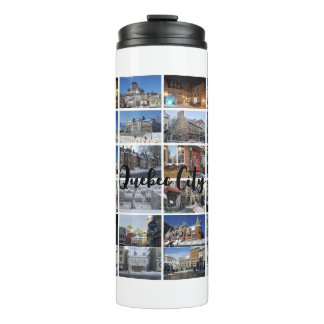 Wit 36 Foto Collage Raster Reis Aangepast Thermosbeker