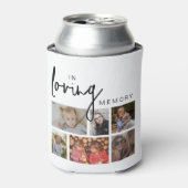 Wit Aangepast In Liefdevol Geheugen 12 Fotocollage Blikjeskoeler (Blikje Voorkant)