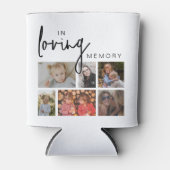 Wit Aangepast In Liefdevol Geheugen 12 Fotocollage Blikjeskoeler (Voorkant)