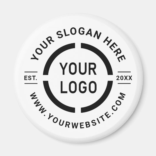 Wit aangepast logo merk promotioneel magneet (Voorkant)