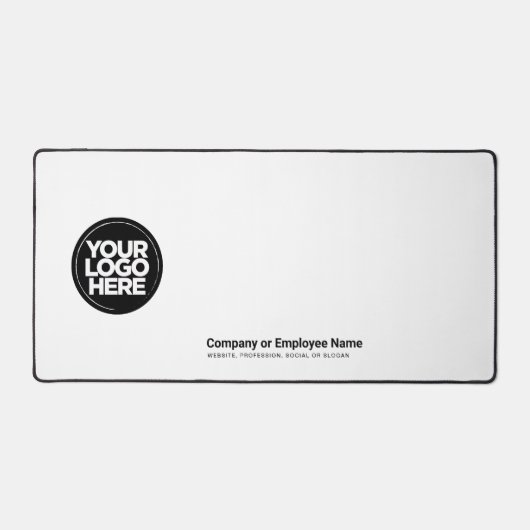 Wit | Aangepaste bedrijfslogo naam, slogan Bureaumat (Voorkant)