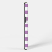 Wit & aangepaste kleur geruit patroon met initiale iPhone hoesje (Rechterkant)