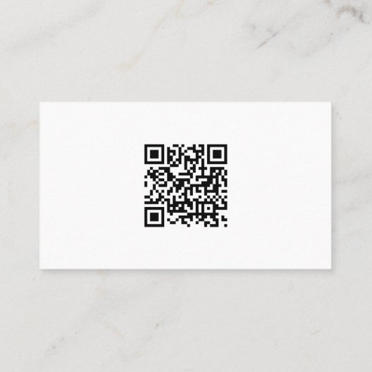 Wit Aangepaste Logo QR Code Bedrijfskaartsjabloon Visitekaartje (Achterkant)