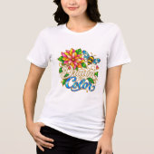 Wit aangetrokken tot kleur Tri-Blend shirt (Voorkant)