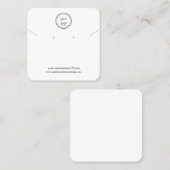 Wit aarden & Ketting beeldscherm |Voeg uw Logo toe Vierkante Visitekaartje (Voorkant / Achterkant)