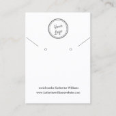 Wit aarden & Ketting beeldscherm |Voeg uw Logo toe Visitekaartje (Voorkant)