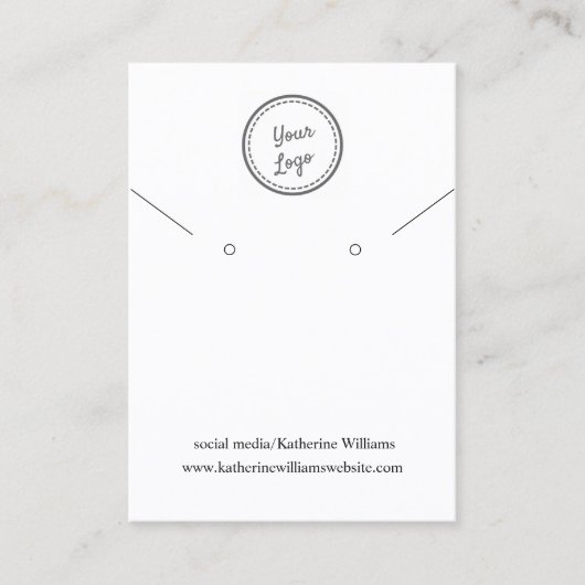 Wit aarden & Ketting beeldscherm |Voeg uw Logo toe Visitekaartje (Voorkant)