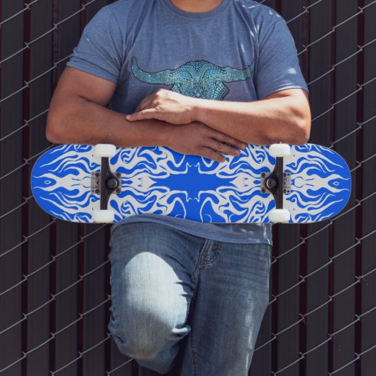 Wit Abstract Gebroken Hart Stamoud Design Persoonlijk Skateboard (Buiten 3)