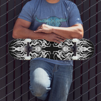 Wit Abstract Gebroken Hart Tribal Design Persoonlijk Skateboard