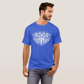Wit Abstract Gebroken Hart Tribal Design T-shirt (Voorkant volledig)