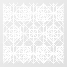  wit Abstract lineair patroon Raamsticker