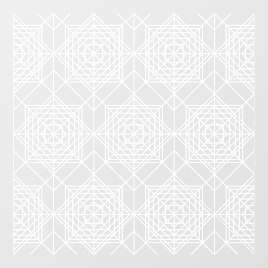  wit Abstract lineair patroon Raamsticker (Vel)