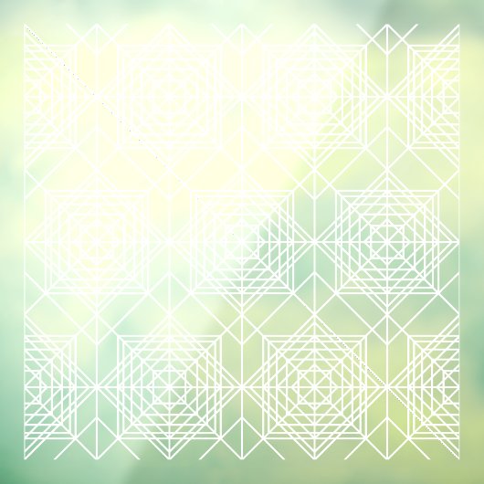  wit Abstract lineair patroon Raamsticker (Vel 3)