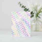 Wit Abstract Zigzag Briefkaart (Staand voorkant)