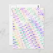 Wit Abstract Zigzag Briefkaart (Voorkant / Achterkant)