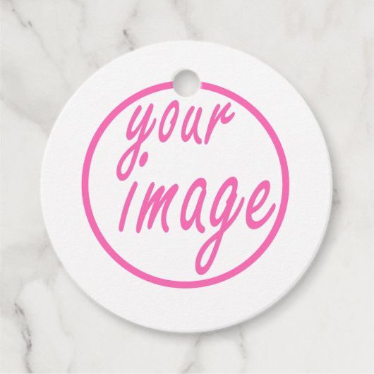 Wit  Afbeelding Fotosjabloon Bedankjes Labels (Voorkant)