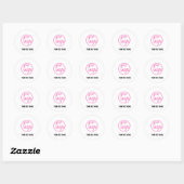Wit Afbeelding Fotosjabloon Ronde Sticker (Vel)