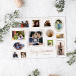 Wit Afbeelding Lijst Galerij Muur Multi-Photo Folie Feestdagenkaart<br><div class="desc">Wanneer je een heleboel geweldige foto's hebt om af te shows, heb je een vakantiekaart met veel raam lijsten nodig om ze in te zetten. Dit eenvoudige, echt glanzende, folie en witte ontwerp heeft dertien (13) kunstzinnige, grafische, lijsten voor uw foto's. Schone en moderne typografie is gemakkelijk te bewerken en...</div>