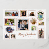 Wit Afbeelding Lijst Galerij Muur Multi-Photo Folie Feestdagenkaart (Voorkant)