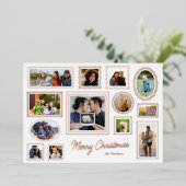 Wit Afbeelding Lijst Galerij Muur Multi-Photo Folie Feestdagenkaart (Staand Voorkant)