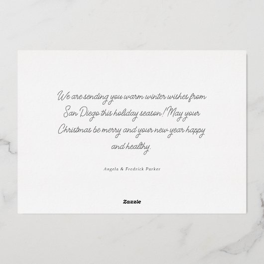 Wit Afbeelding Lijst Galerij Muur Multi-Photo Folie Feestdagenkaart (Achterkant)