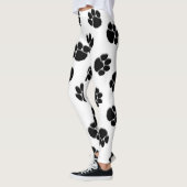 Wit afdrukken verven leggings (Links)