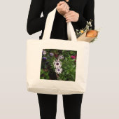 Wit Afrikaanse Madeliefje Grote Tote Bag (Voorkant (product))