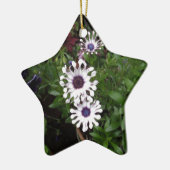 Wit Afrikaanse Madeliefje Keramisch Ornament (Links)