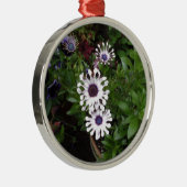 Wit Afrikaanse Madeliefje Metalen Ornament (Rechts)