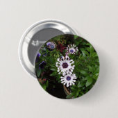Wit Afrikaanse Madeliefje Ronde Button 5,7 Cm (Voorkant /achterkant)