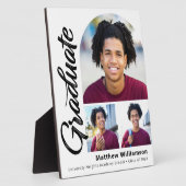 Wit Afstuderen 3 Foto Bold Arch Zwart Script Fotoplaat (Zijkant)