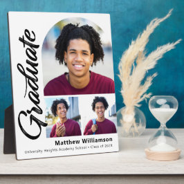 Wit Afstuderen 3 Foto Bold Arch Zwart Script Fotoplaat