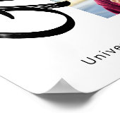 Wit Afstuderen 3 Foto Bold Arch Zwart Script Poster (Hoek)